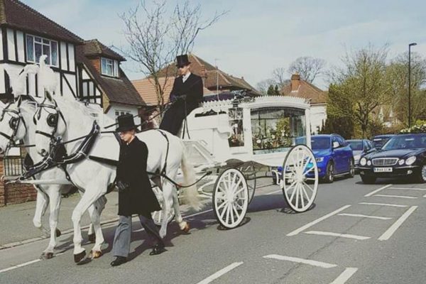 funeral with horse and carriage